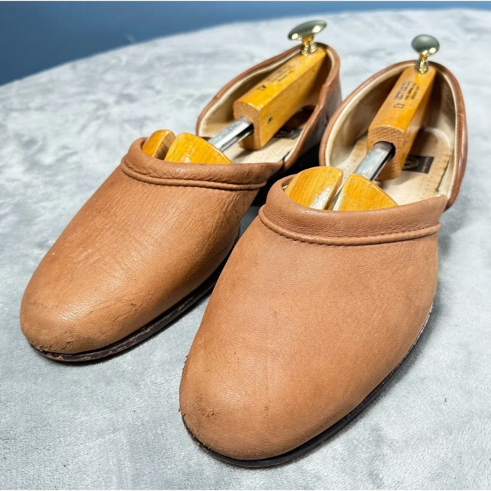 Sesto Meucci Mules Womens 11 M Brown Leather Slip On Made in Italy